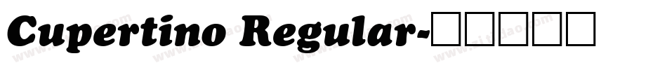 Cupertino Regular字体转换